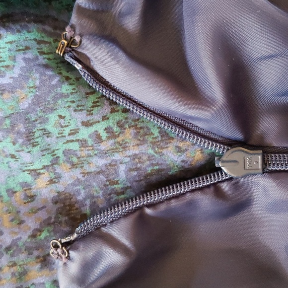 Beautiful Blue/Green Paisley V-Neck Empire Waist Fit & Flare Lands End Dress 18W - Picture 6 of 8